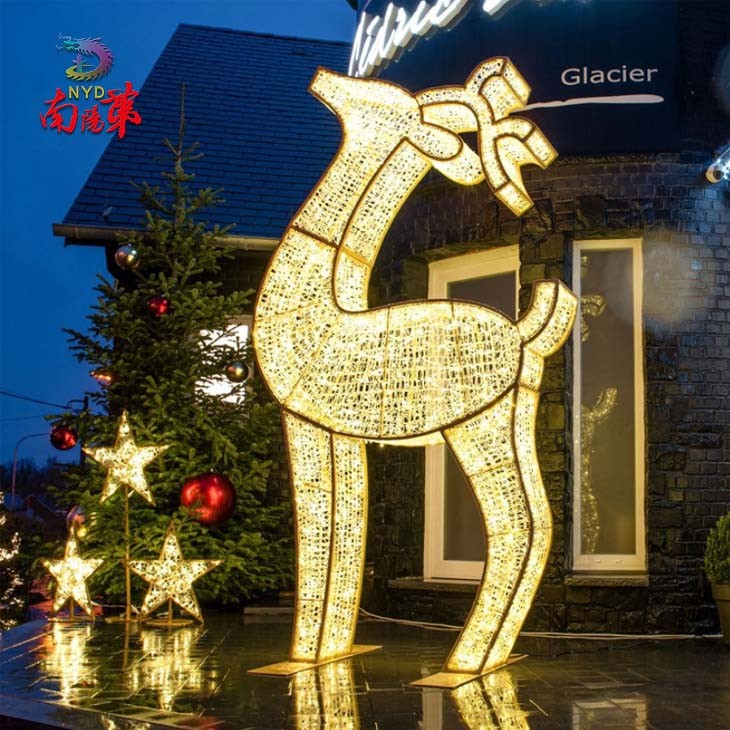 Large Outdoor Christmas Reindeer Porch Decoration