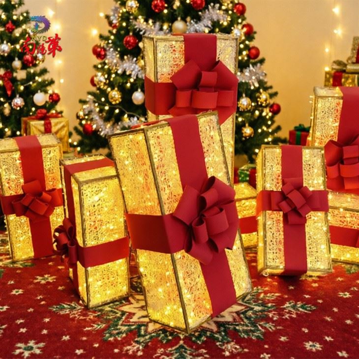 Lighted Christmas Boxes